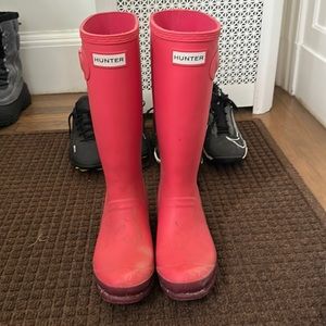 Pink hunter boots 37